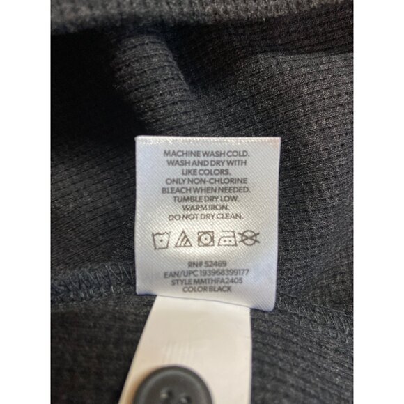 Membe’s Mark Henley Shirt L Black Thermal Waffle Long Sleeve Utility Outdoor - Picture 5 of 8